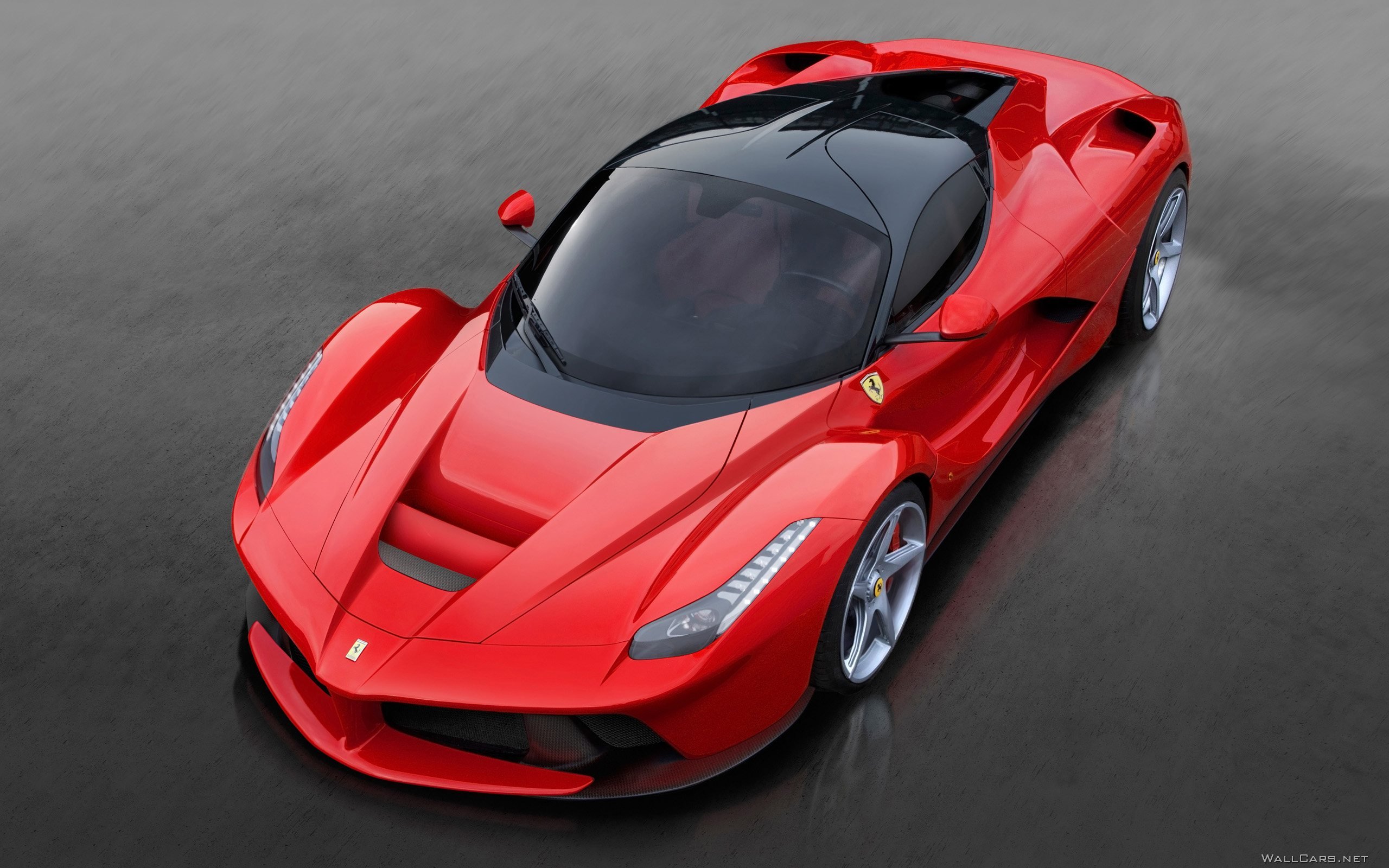 Фото обои Новая Ferrari Laferrari Красная Феррари ЛаФеррари сверху